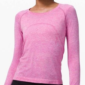 Lululemon Swiftly Tech Long-Sleeved Shirt - Pink Heather